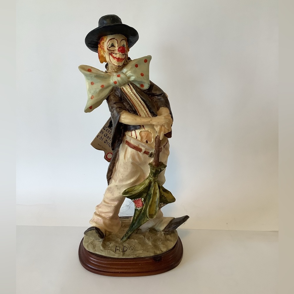 12.5” Capodimonte Clown Figurine